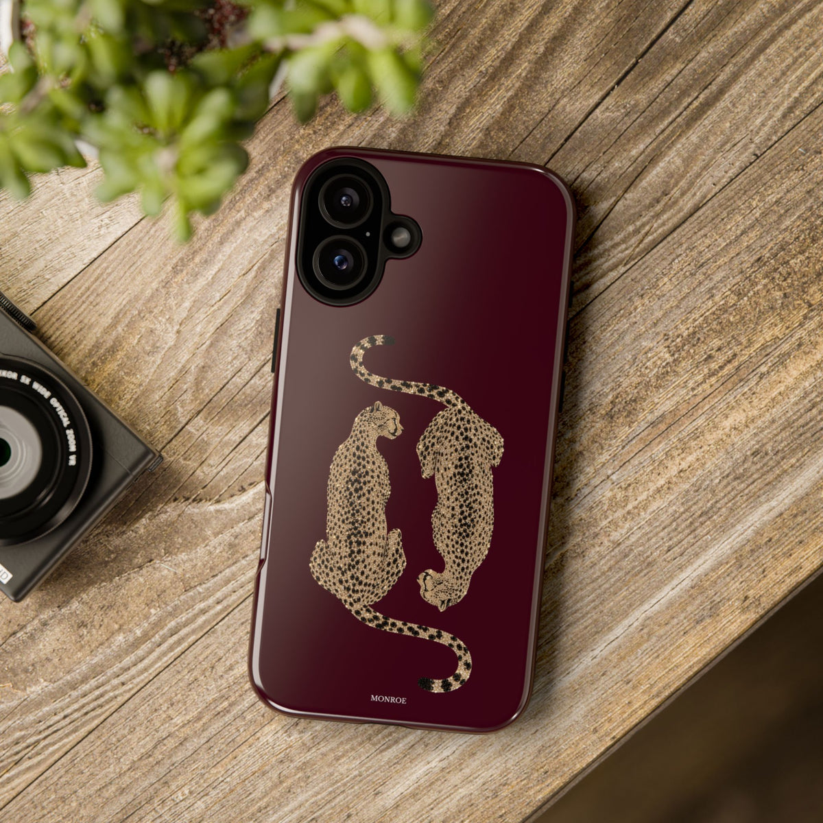 Burgundy Cheetah Tough Case