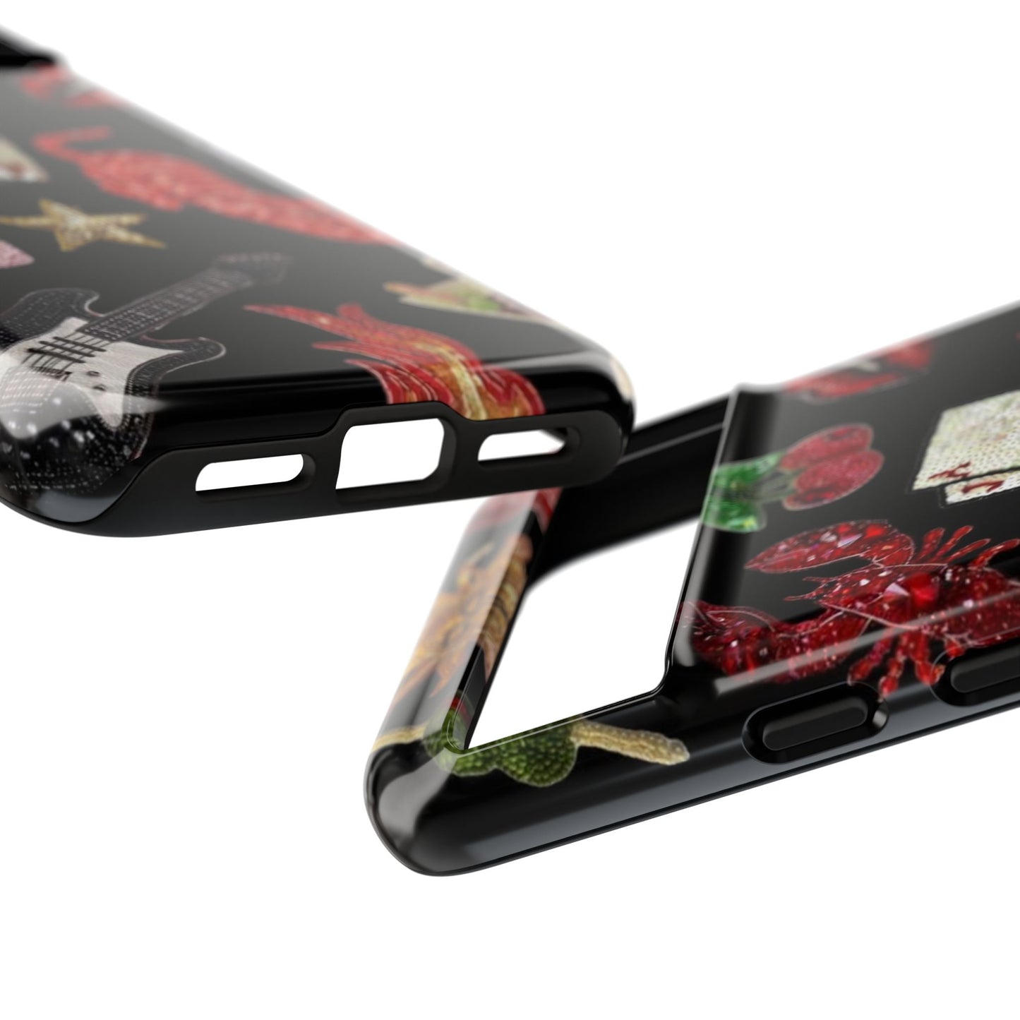Retro Patch Motif Tough Case