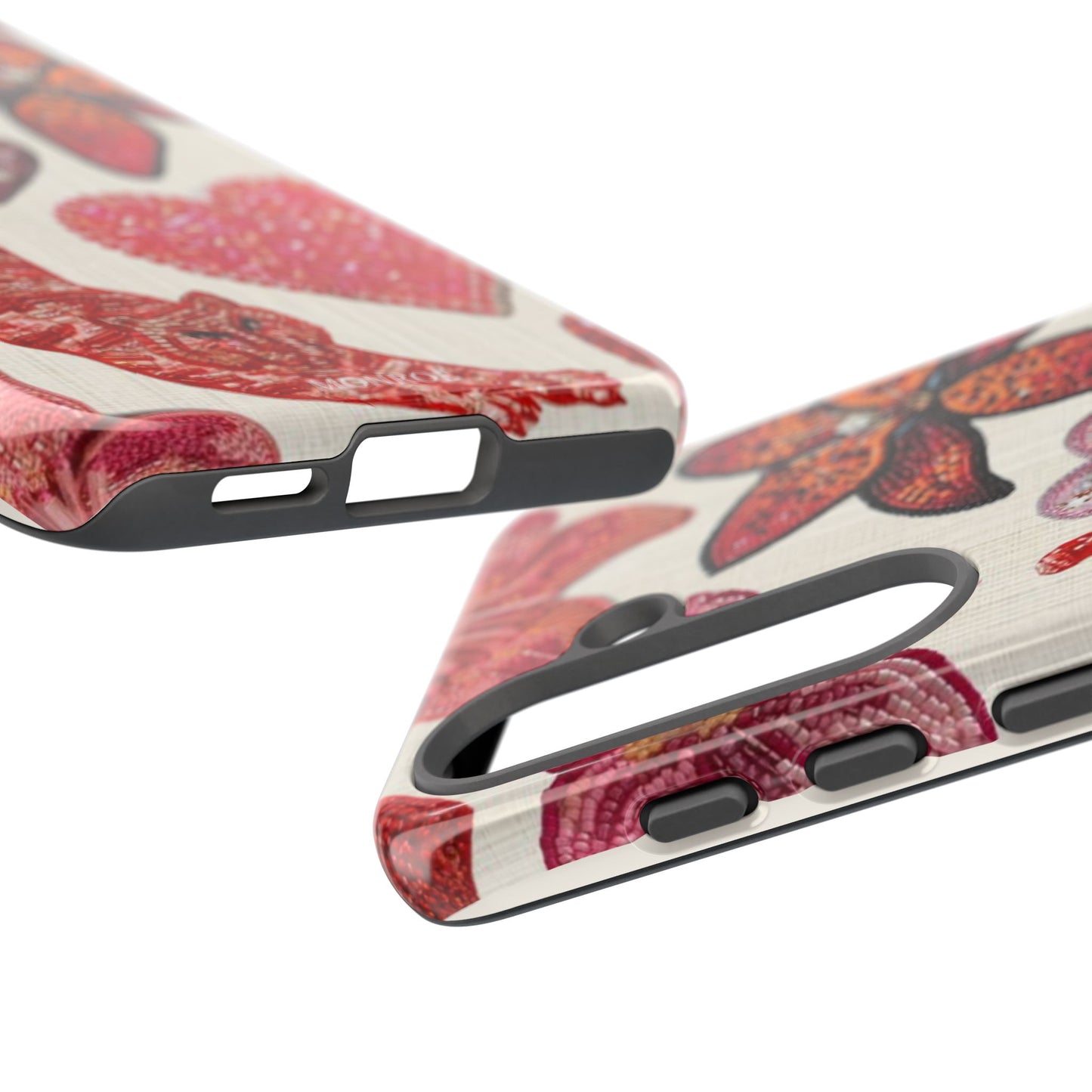 Floral & Heart Pattern Tough Case