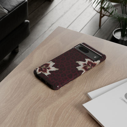 Burgundy Lily Leopard Tough Case