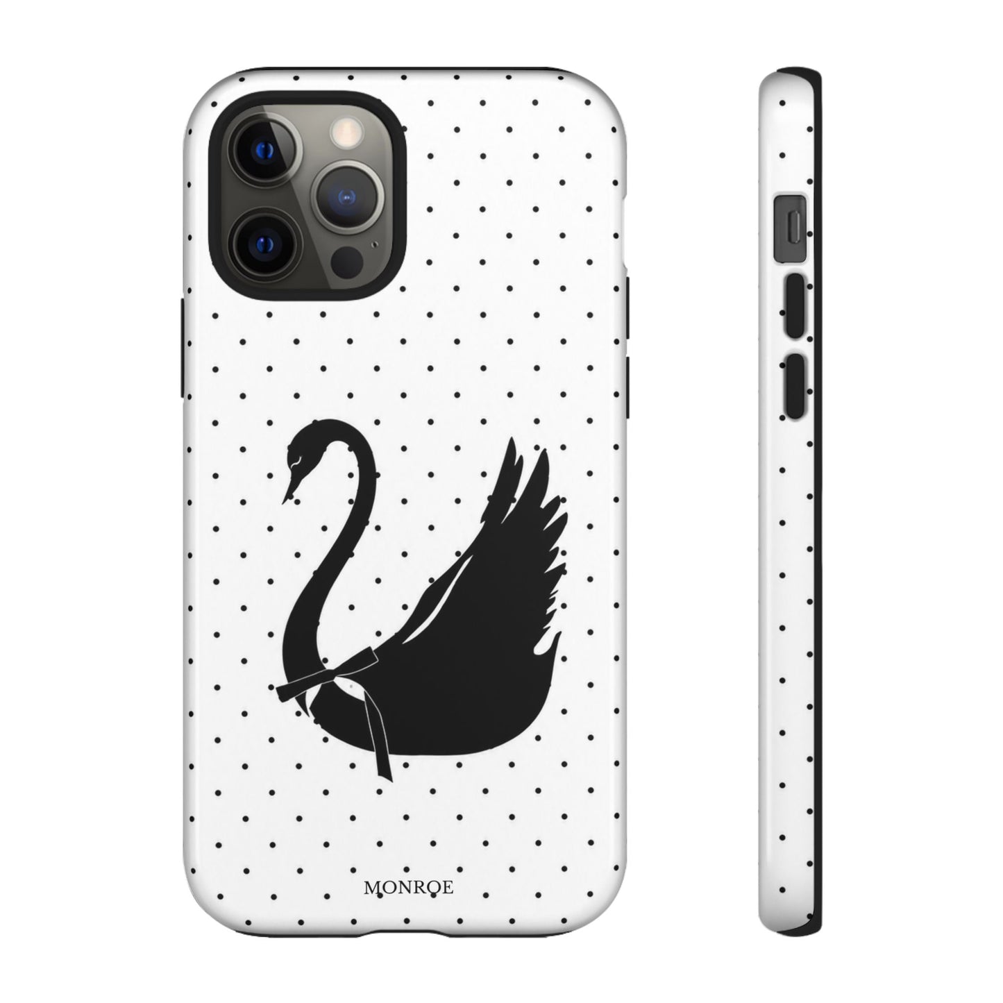 White Swan Polka Dot Tough Case