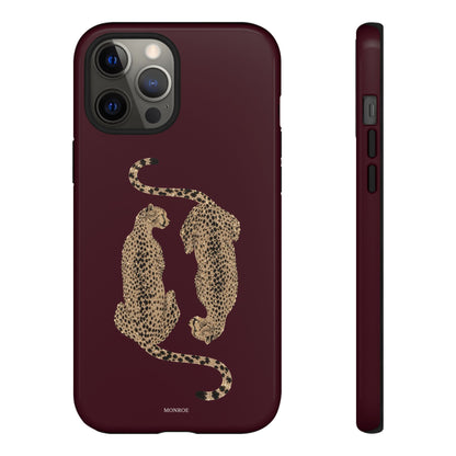 Burgundy Cheetah Tough Case