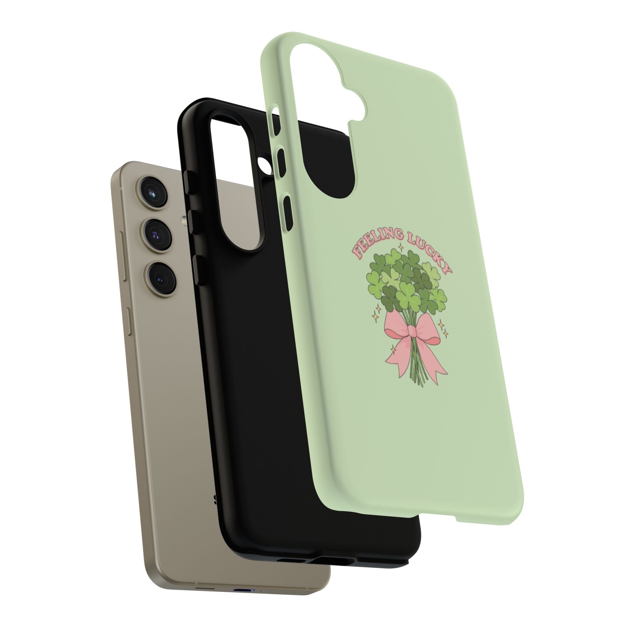 ‘Feeling Lucky' Clover Bouquet Tough Phone Case