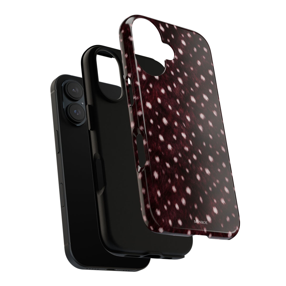 Burgundy Spotted Fur Tough Case