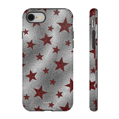 Silver Red Starry Tough Case