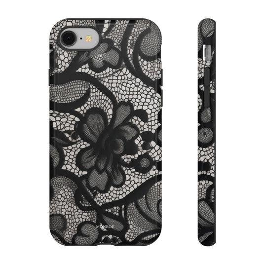 Black Vintage Lace Tough Case