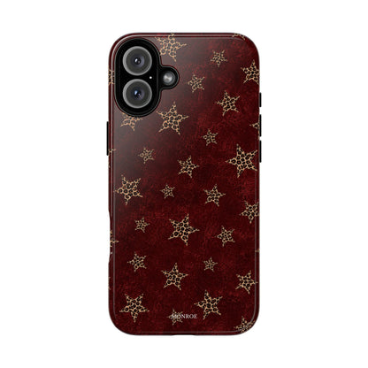 Burgundy Leopard Star Tough Case
