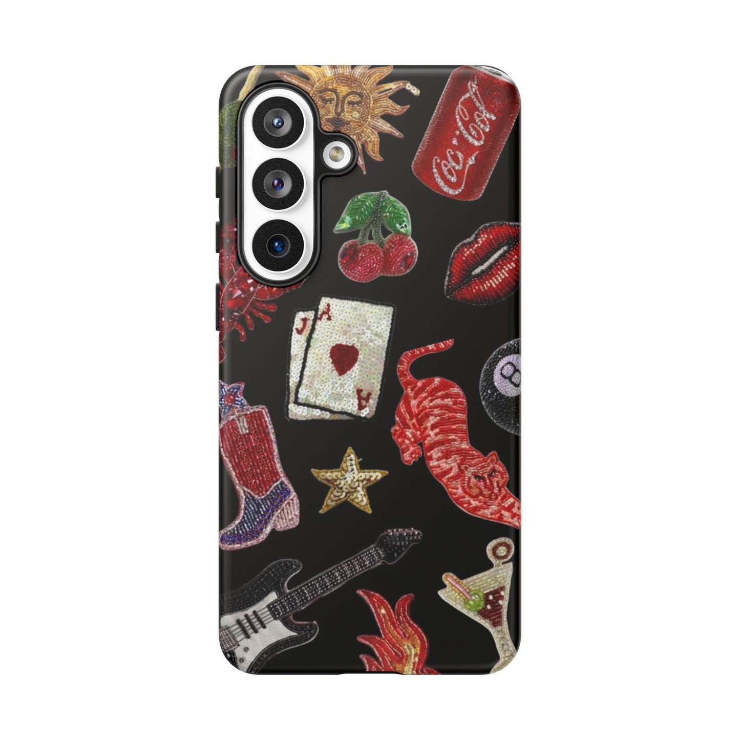 Retro Patch Motif Tough Case