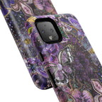 Purple Fleur-de-Lis Floral Tough Phone Case
