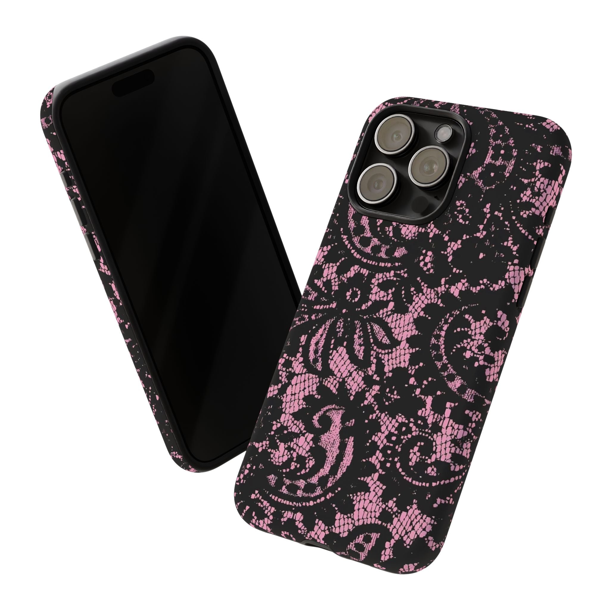 Pink Lace Pattern Tough Phone Case