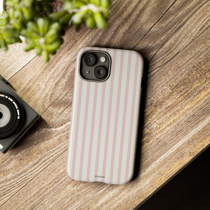 Light Pink Stripe Tough Phone Case