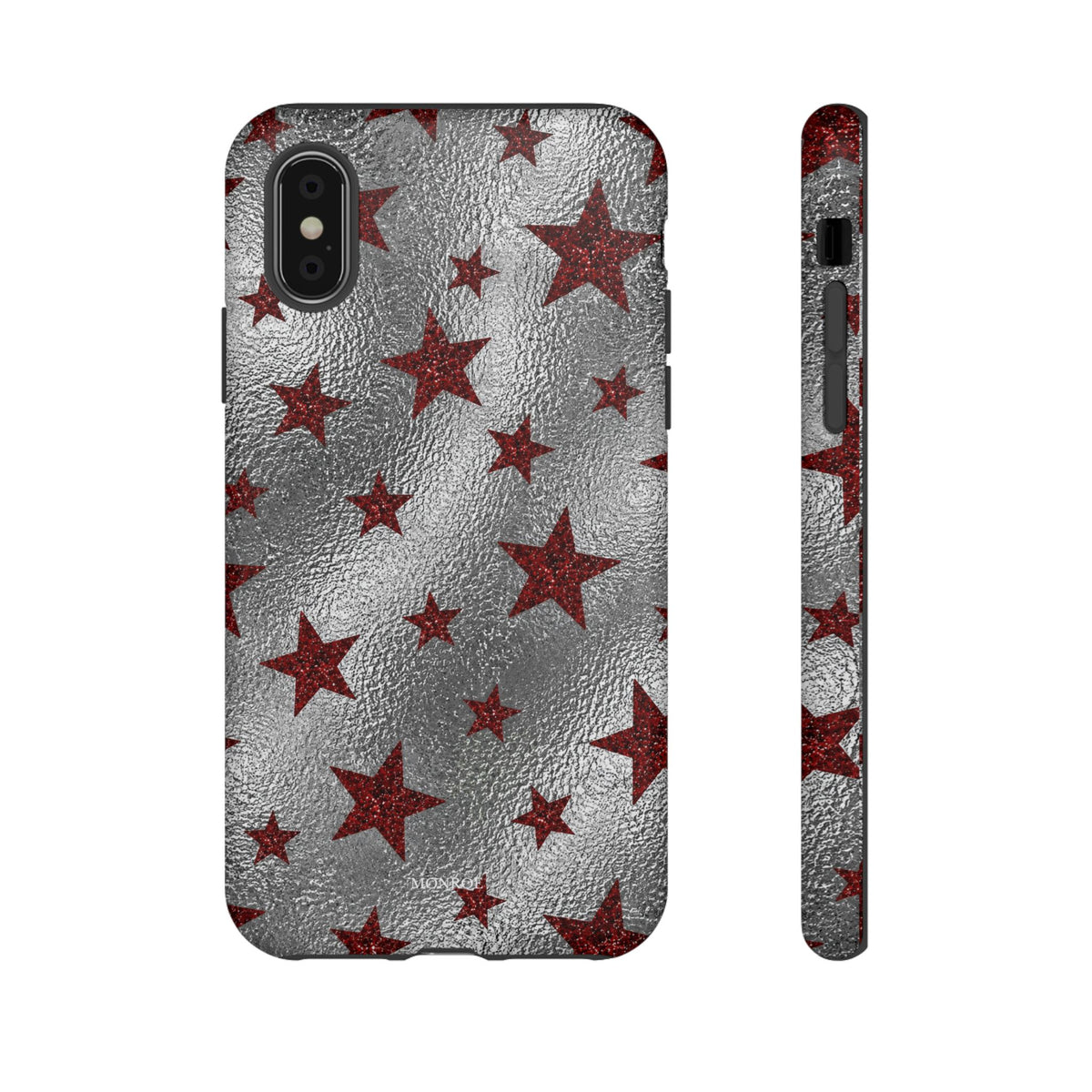 Silver Red Starry Tough Case
