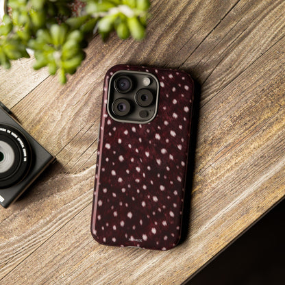Burgundy Spotted Fur Tough Case