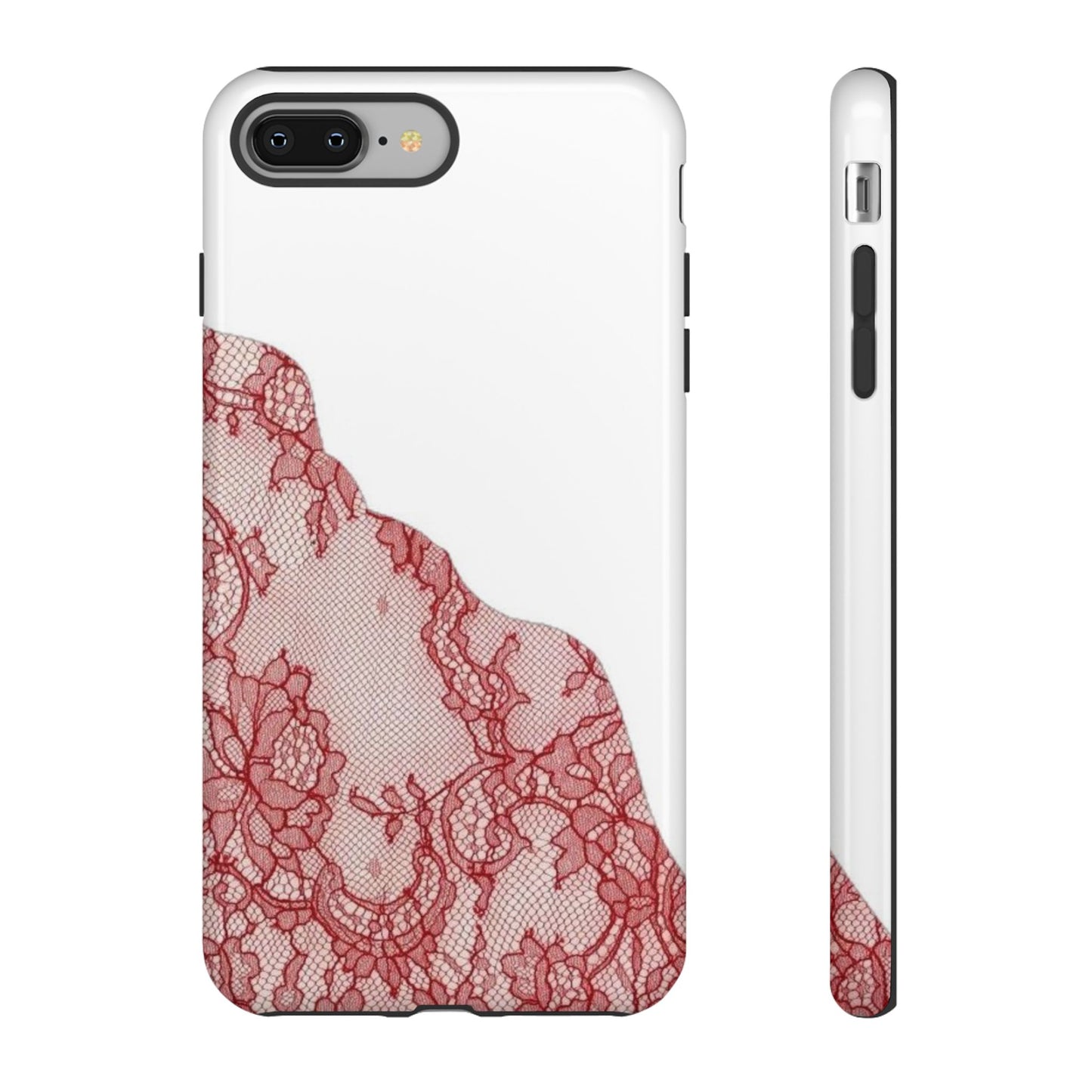 Red Lace Edge Tough Phone Case