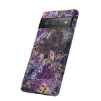 Purple Fleur-de-Lis Floral Tough Phone Case