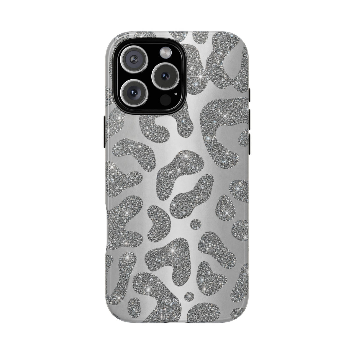 Silver Glitter Leopard Tough Case