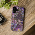 Purple Fleur-de-Lis Floral Tough Phone Case