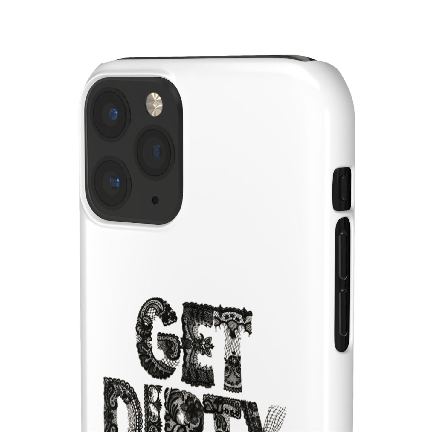 Get Dirty in Paris White Snap Case