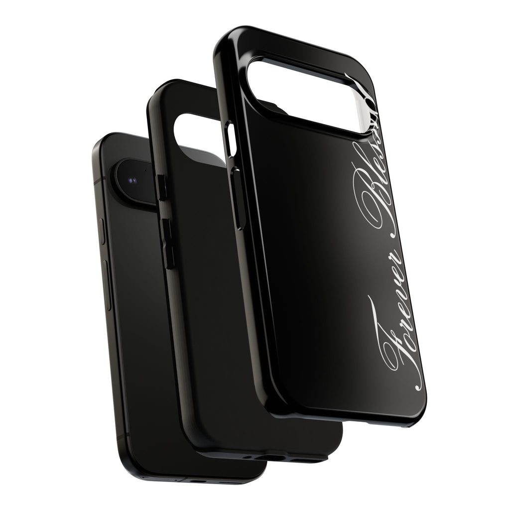 "Forever Blessed" Black Phone Cover