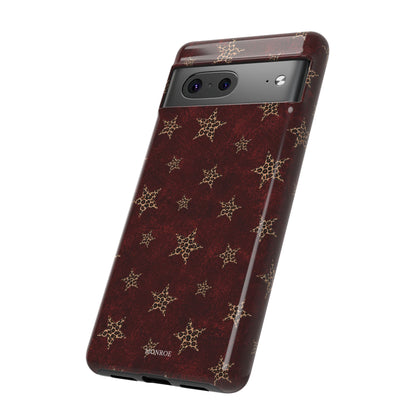 Burgundy Leopard Star Tough Case