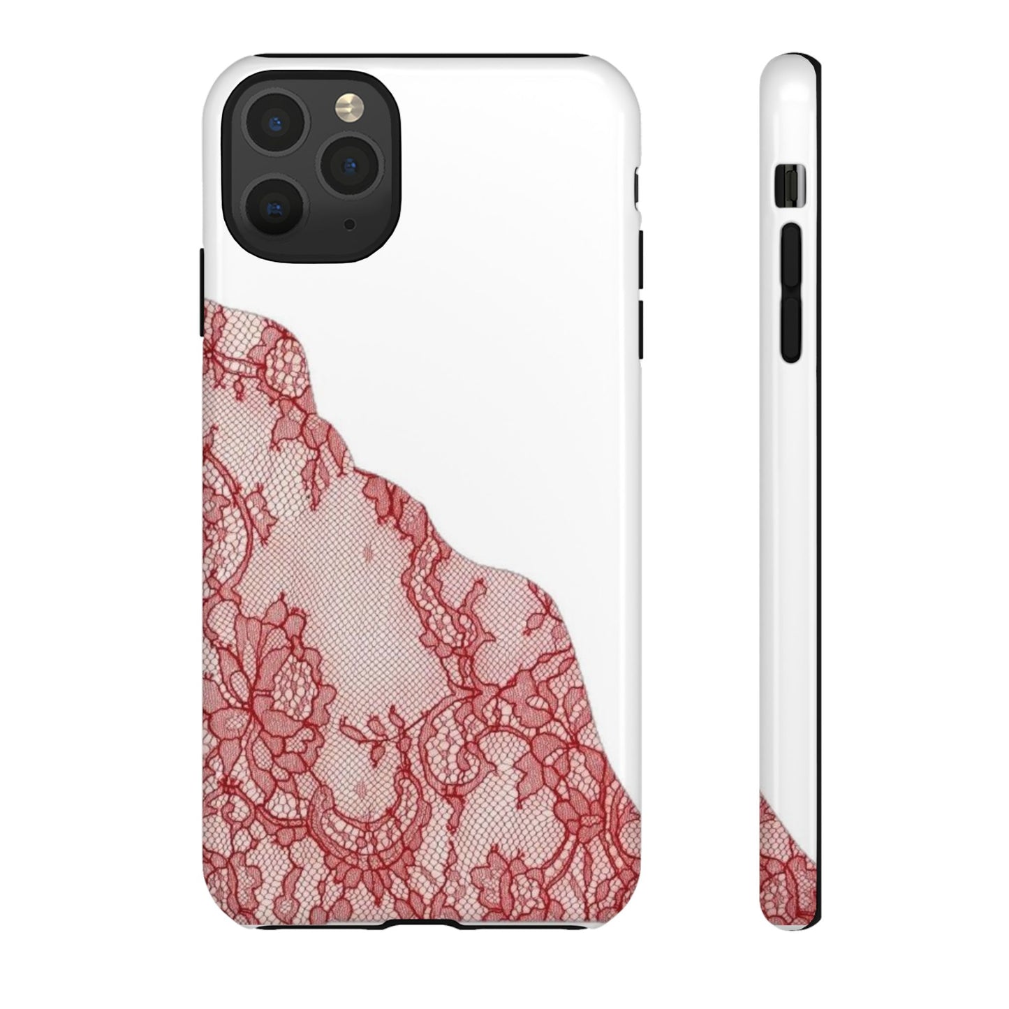 Red Lace Edge Tough Phone Case