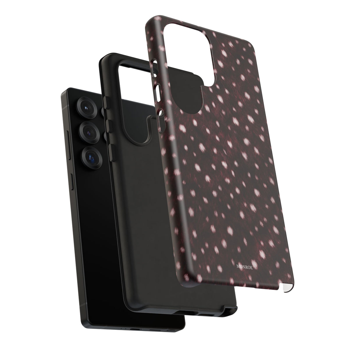 Burgundy Spotted Fur Tough Case