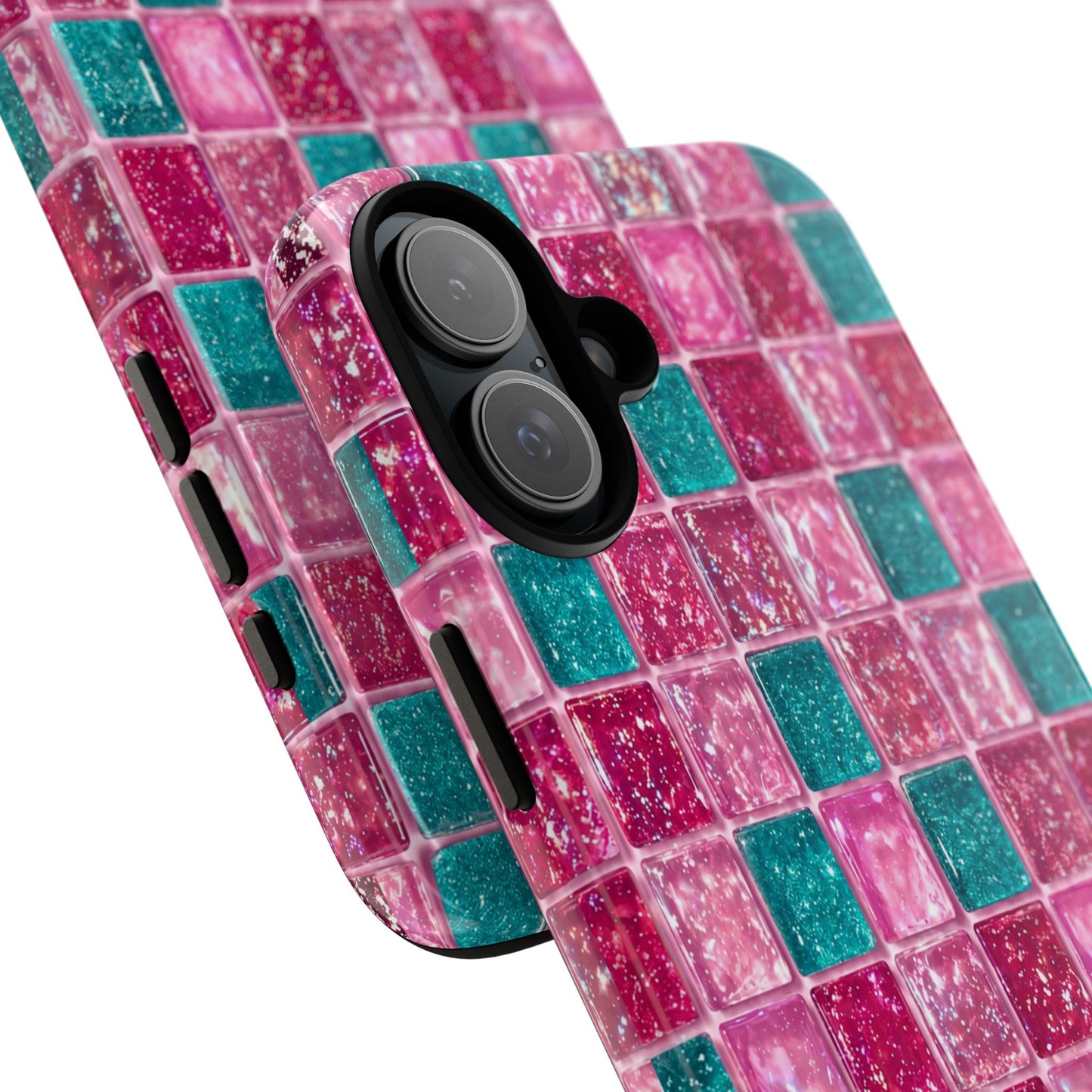 Pink Teal Mosaic Tough Case