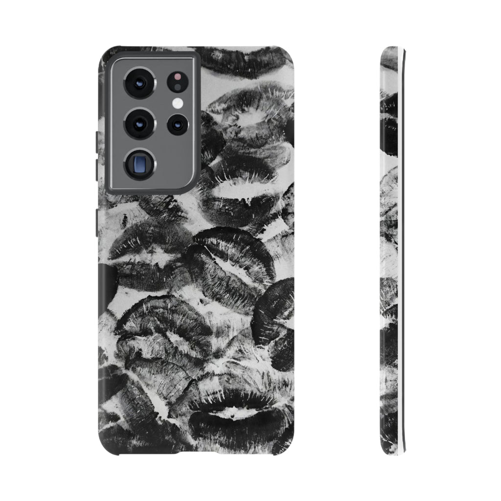 Black and Kiss Design Phone Case