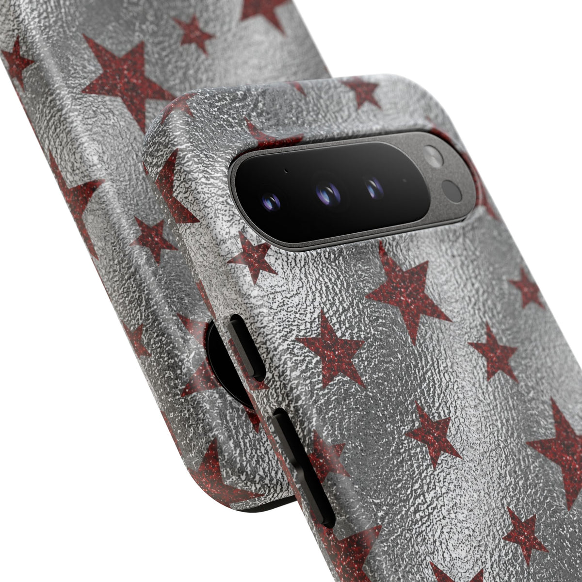 Silver Red Starry Tough Case