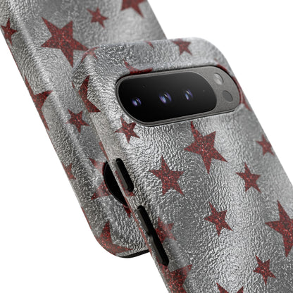 Silver Red Starry Tough Case