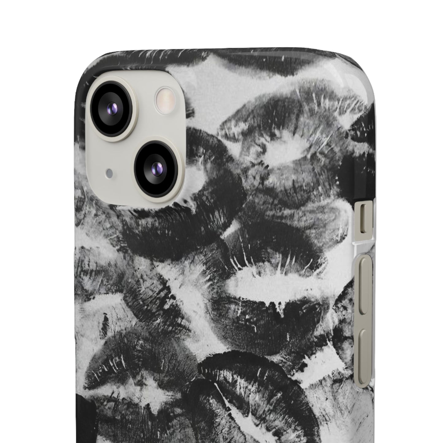 Black & White Kiss Print Case