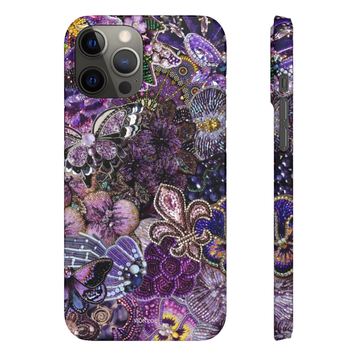 Purple Floral Butterfly Case