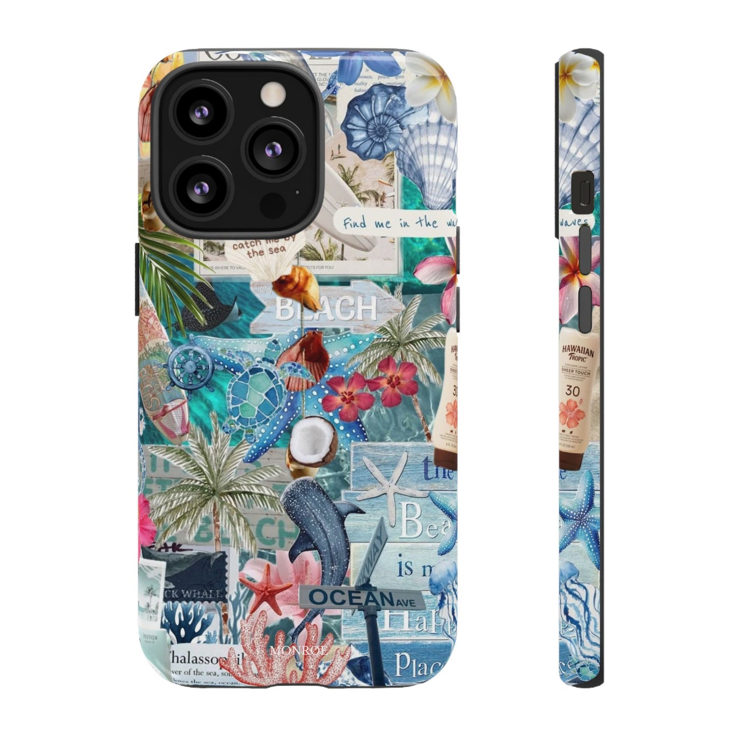 Tropical Beach Collage Tough Case
