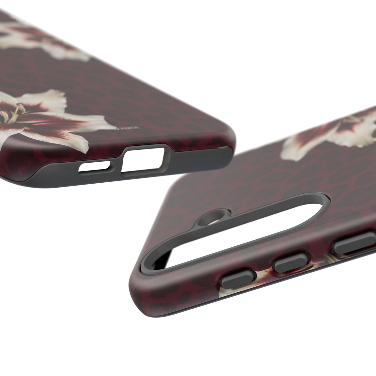 Burgundy Lily Leopard Tough Case