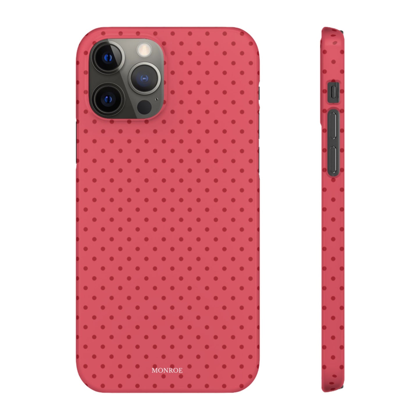 Coral Polka Dot Snap Phone Case