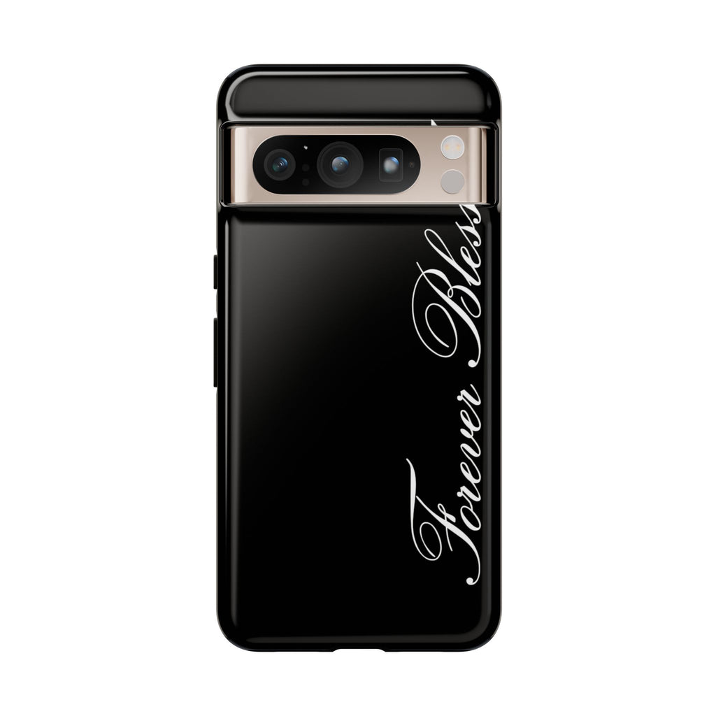 "Forever Blessed" Black Phone Cover
