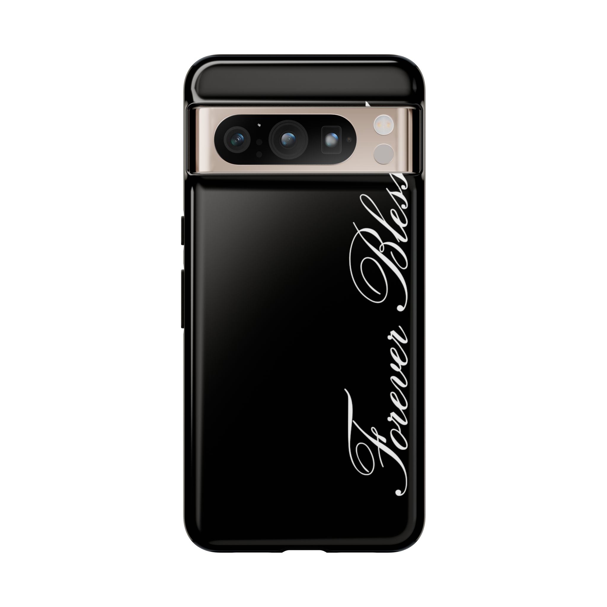 "Forever Blessed" Black Phone Cover