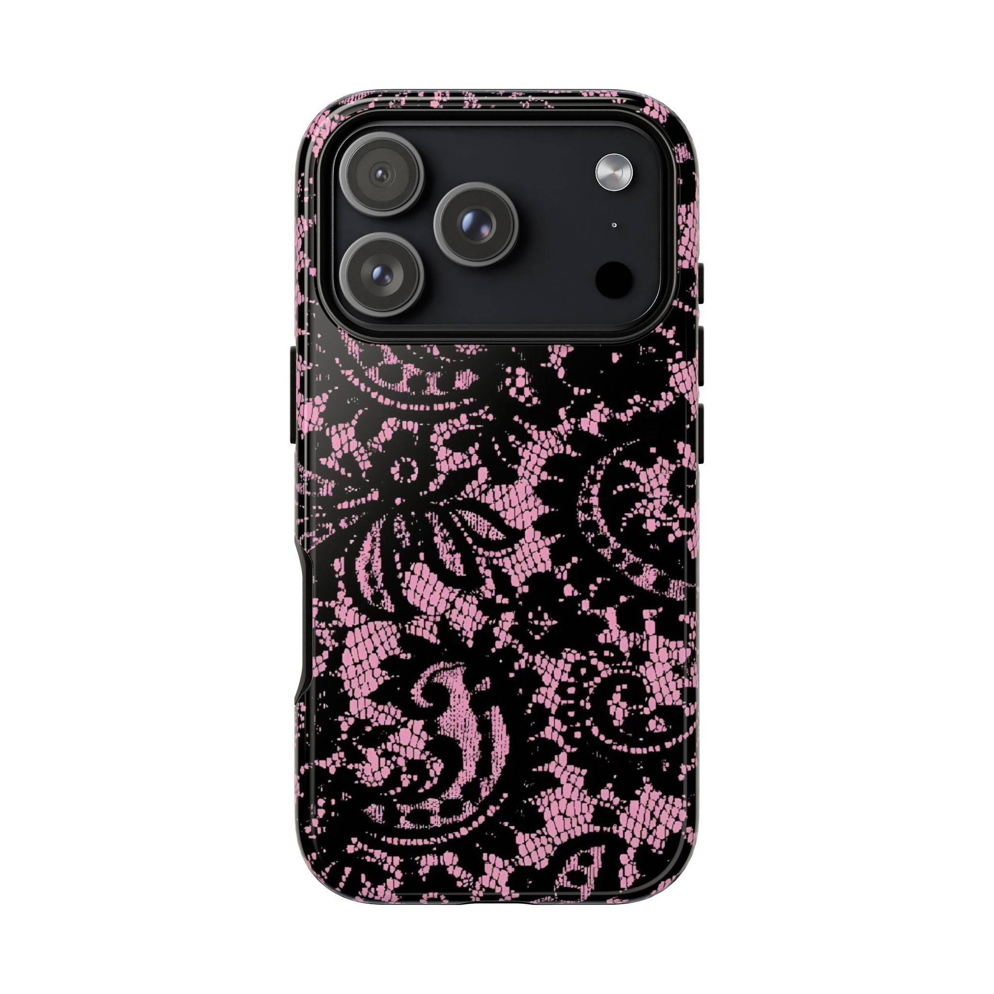 Pink Lace Pattern Tough Phone Case