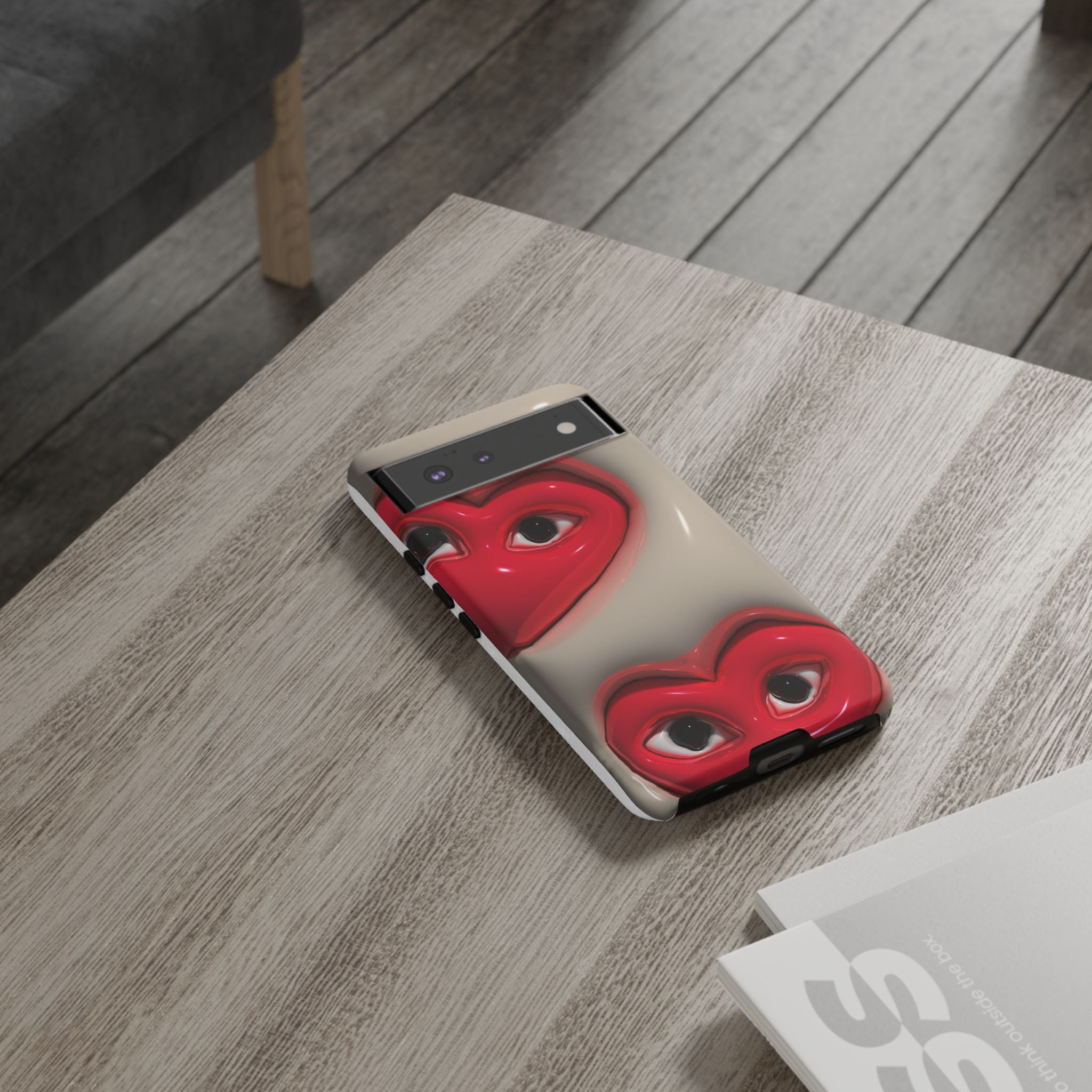 3D Hearts Phone Case
