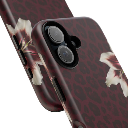Burgundy Lily Leopard Tough Case
