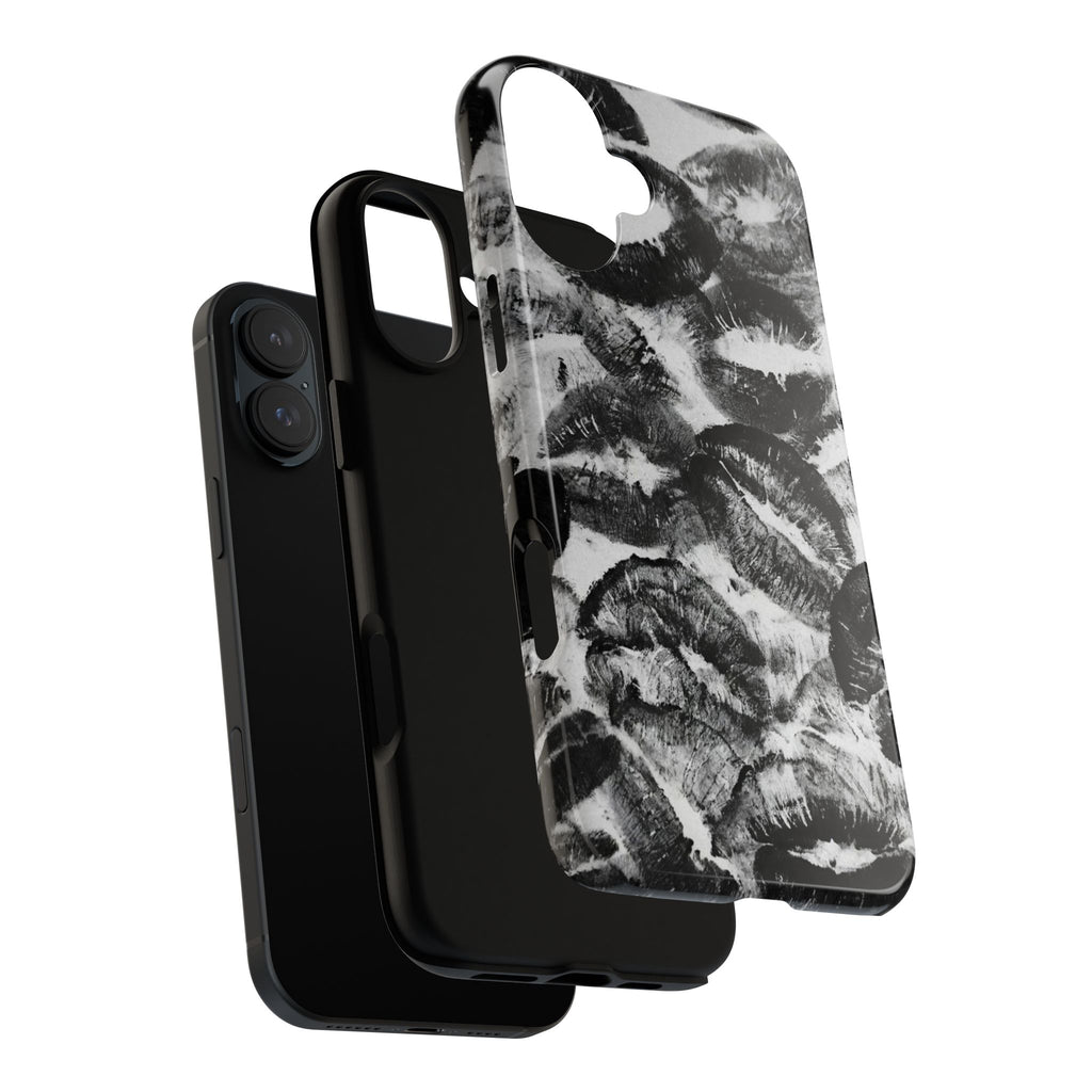 Black and Kiss Design Phone Case