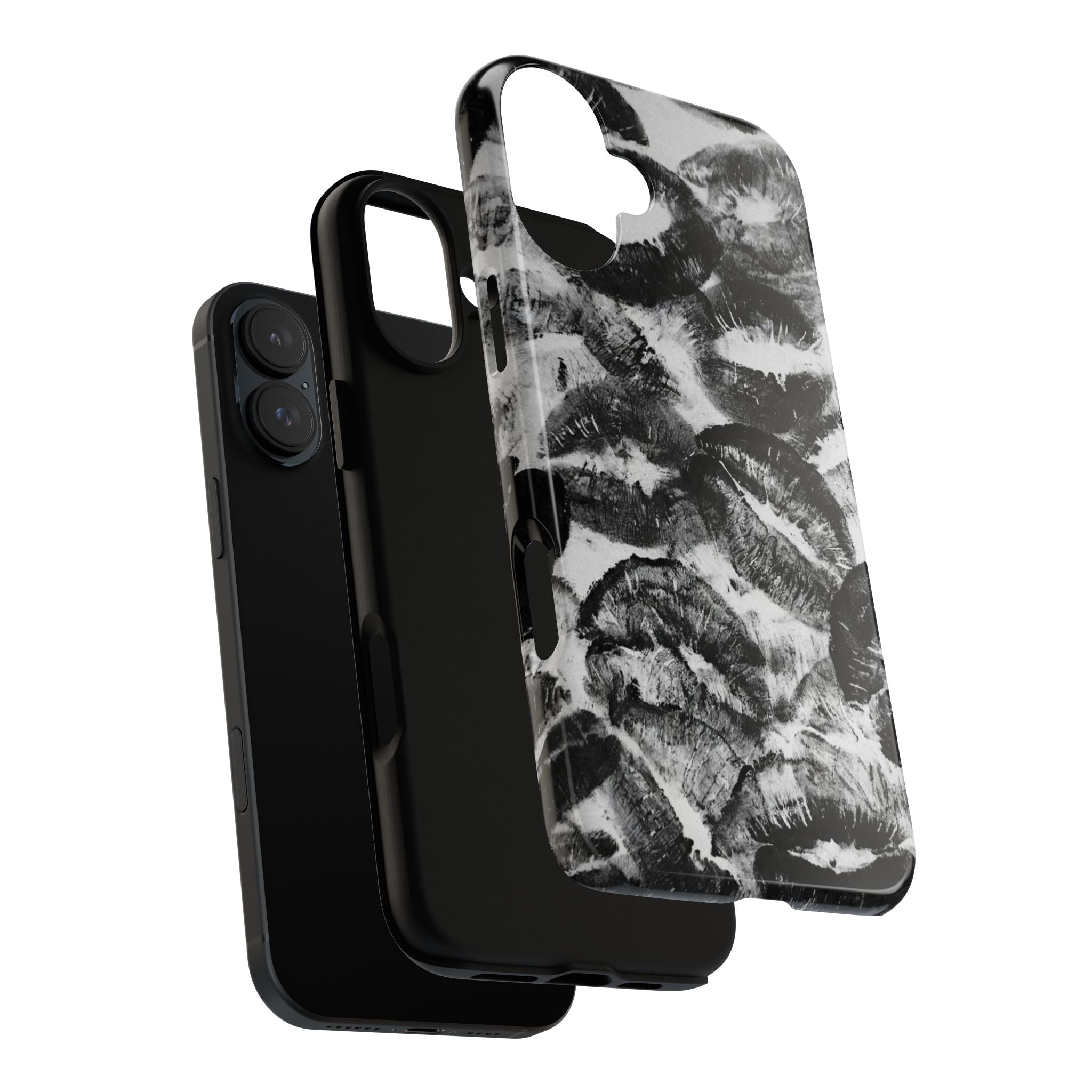 Black and Kiss Design Phone Case