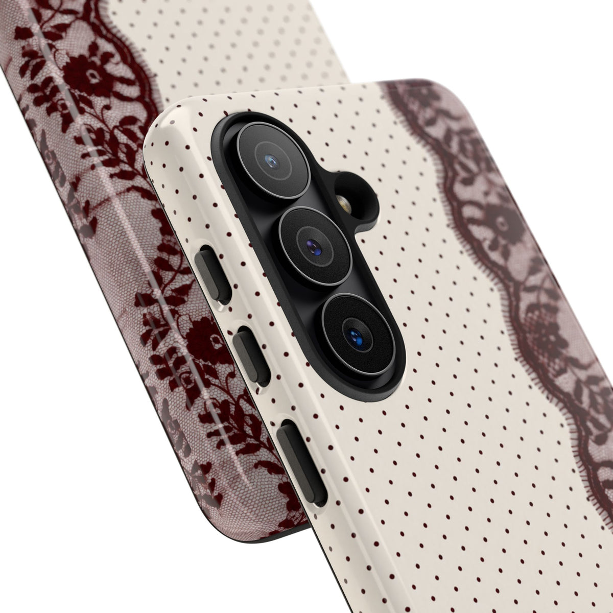 Burgundy Lace Edge Tough Case
