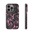 Pink Lace Pattern Tough Phone Case