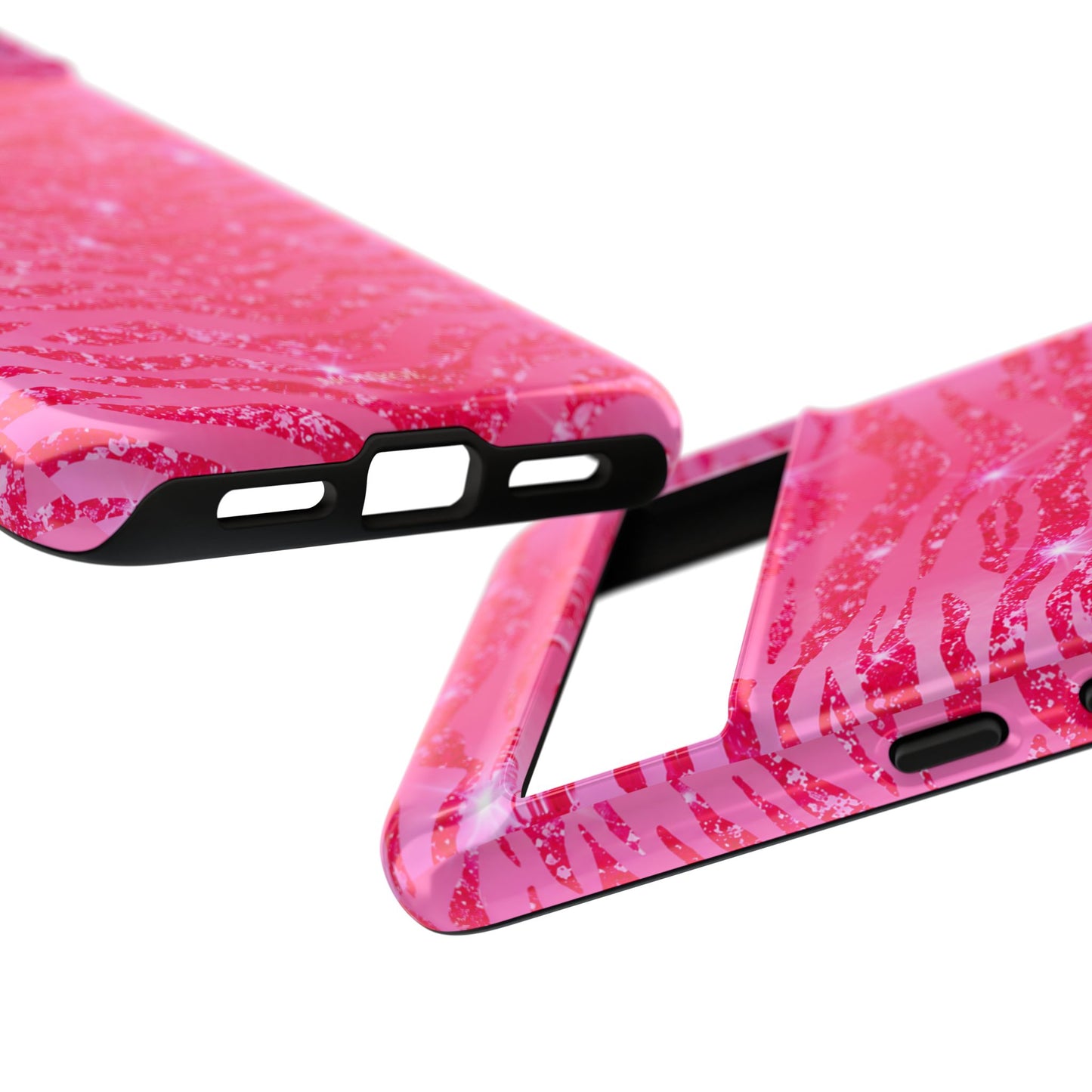 Pink Glitter Zebra Tough Case