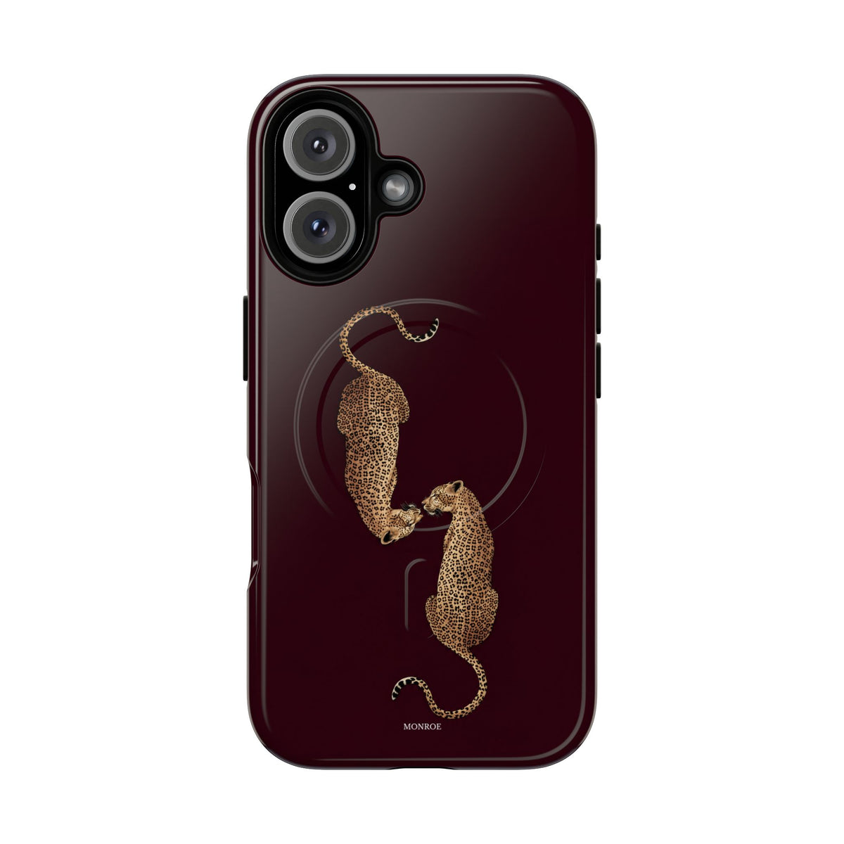 Burgundy Leopard Duo MagSafe Case