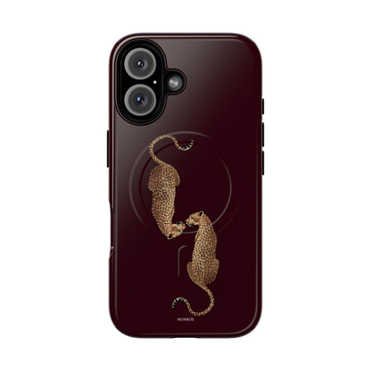 Burgundy Leopard Duo MagSafe Case