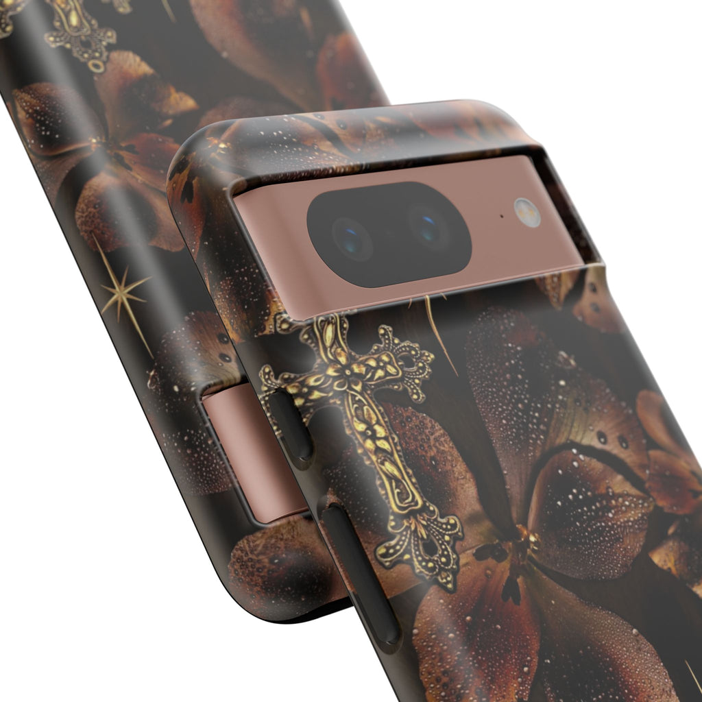Floral Cross Pattern Tough Case