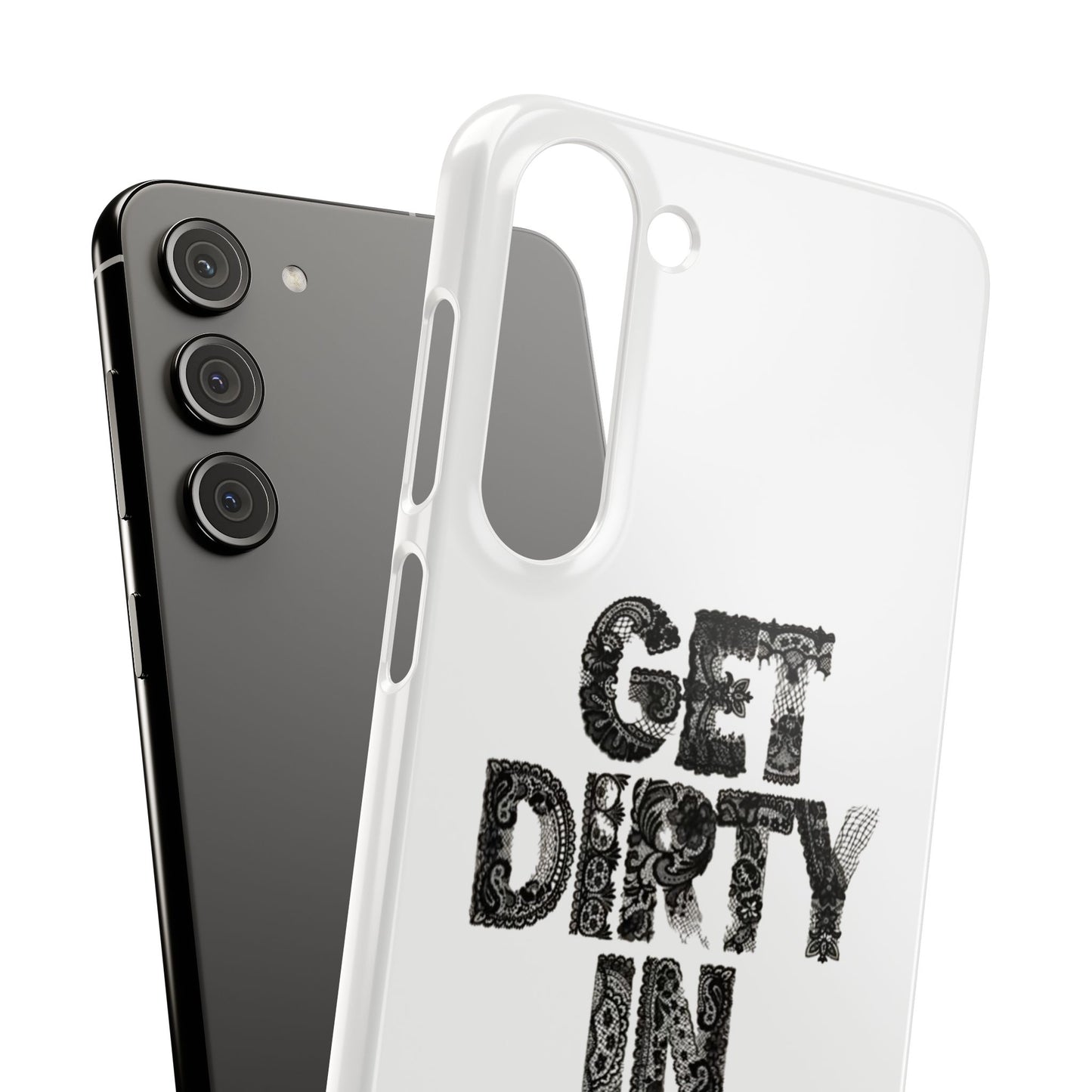Get Dirty in Paris White Snap Case