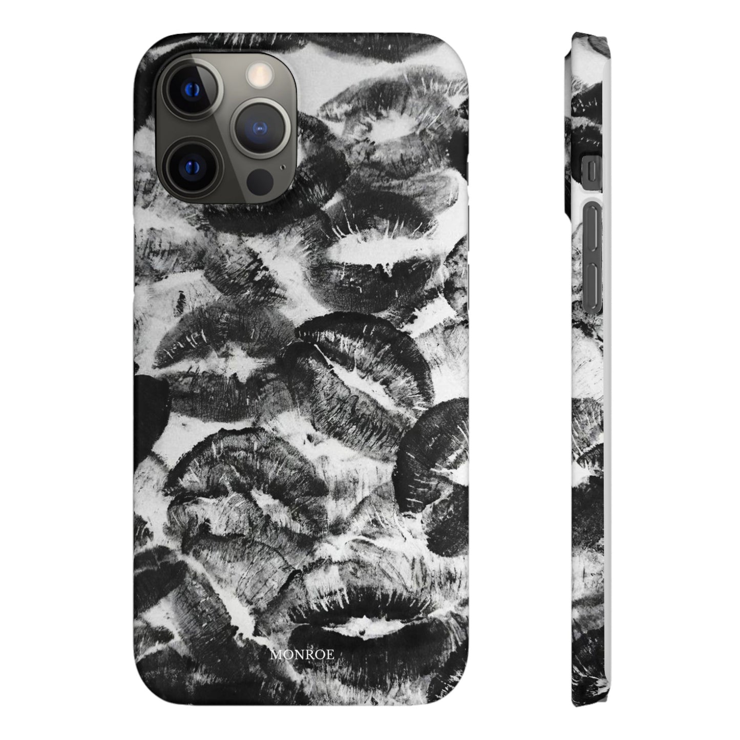 Black & White Kiss Print Case